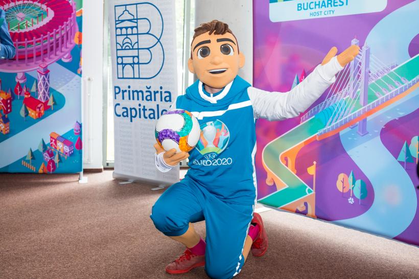 Skillzy, mascota EURO 2020, este la București