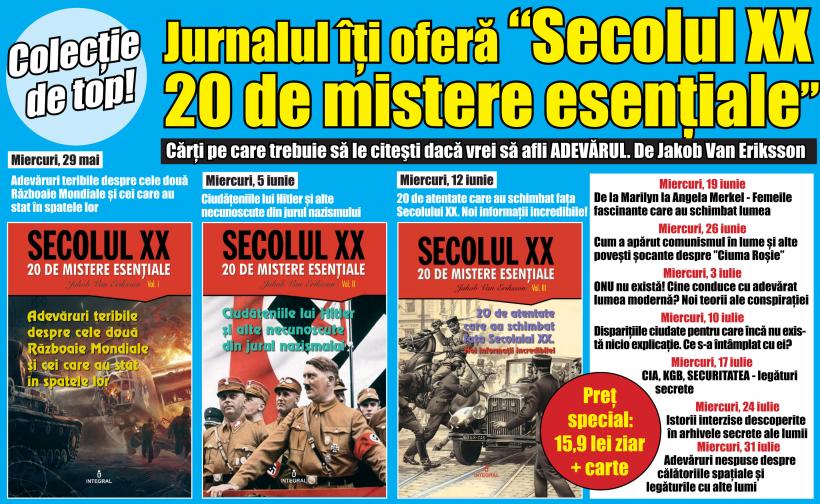 Jurnalul lansează miercuri colecția SECOLUL XX - 20 DE MISTERE ESENȚIALE