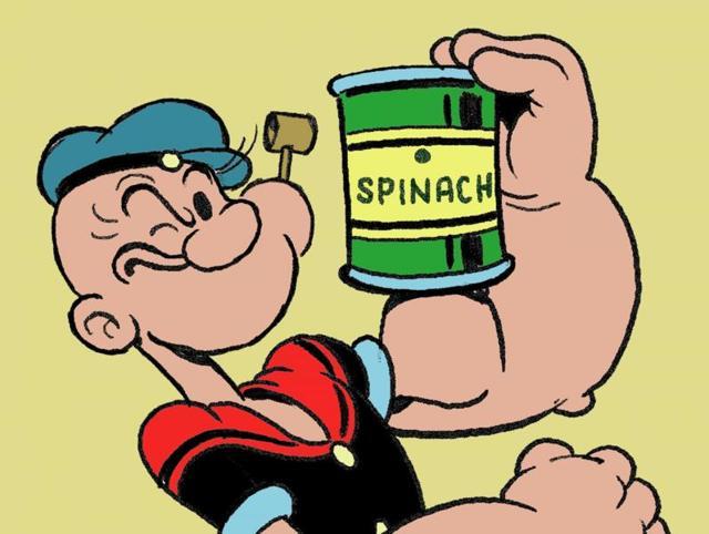Puterea lui Popeye Marinarul: O substanţă din spanac sporeşte forţa musculară