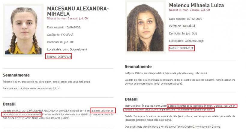 Bătaie de joc a Poliției în cazul “Alexandra”. Raportări la mișto ale IPJ Olt către MAI