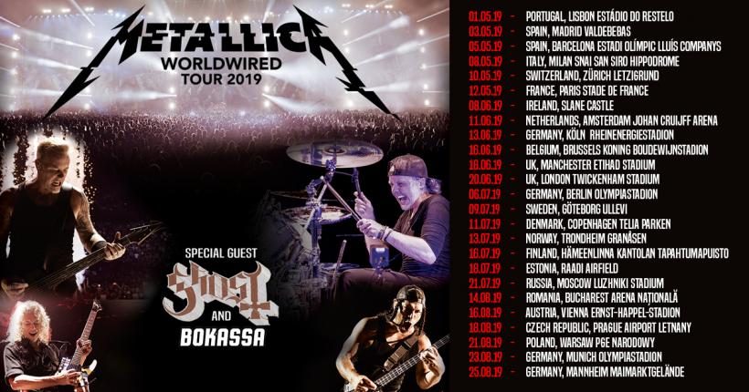 Concert Metallica 2019. Legendara trupă de heavy-metal susţine un concert la Bucureşti în cadrul turneului &quot;Worldwired Tour 2019&quot;