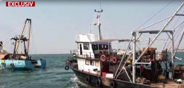 Incident în portul Midia. Un pescador românesc cu 7 oameni la bord, la un pas de scufundare