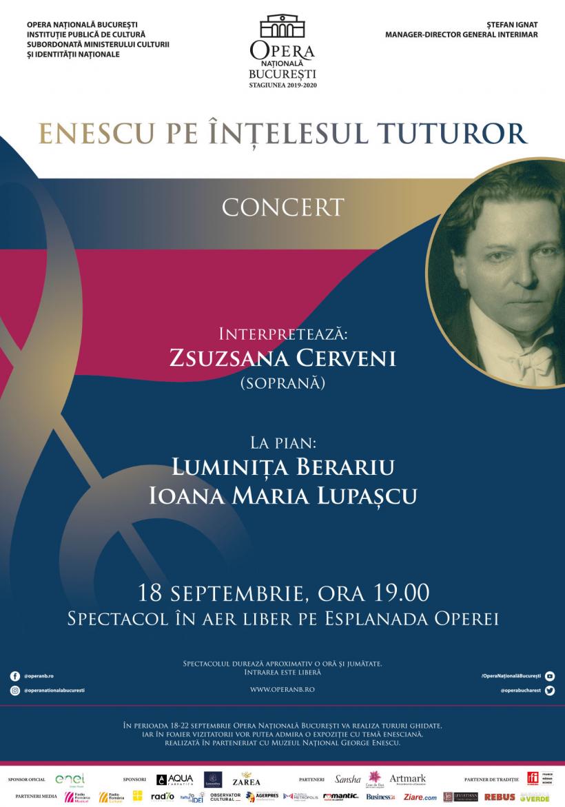 „Enescu pe înțelesul tuturor”,  pe esplanada Operei Naționale București
