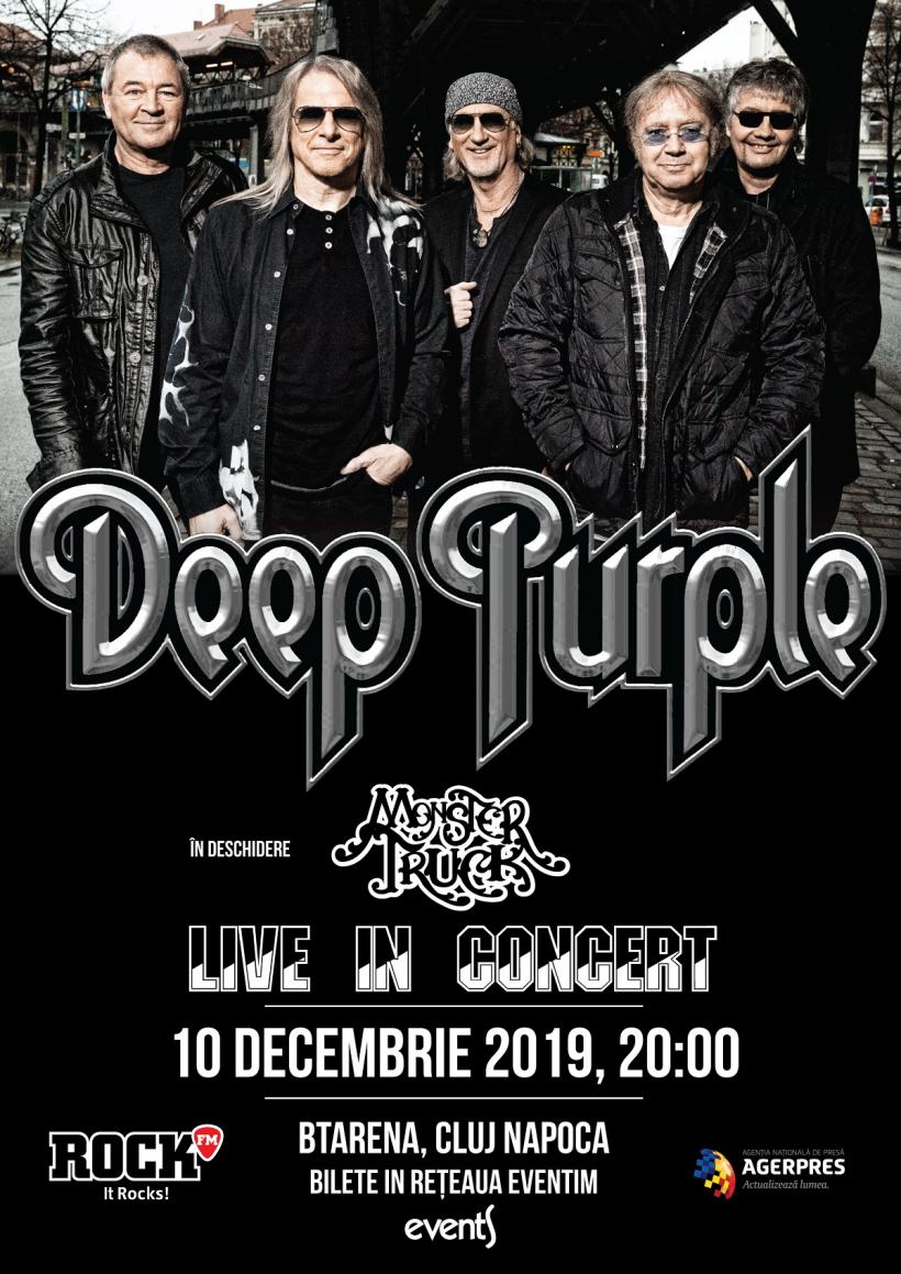 Deep Purple, pe 10 decembrie, la BT Arena din Cluj