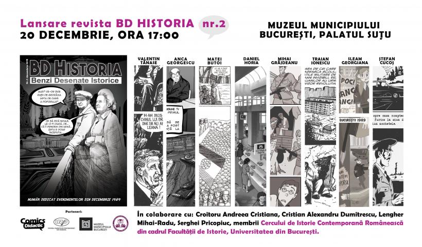 Revista “BD Historia, benzi desenate istorice” dedică un număr evenimentelor din Decembrie 1989