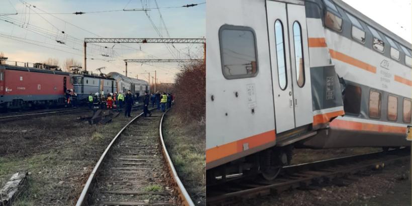 Accident feroviar în apropierea Ploieștiului. Două trenuri s-au ciocnit. Mai multe persoane au fost rănite