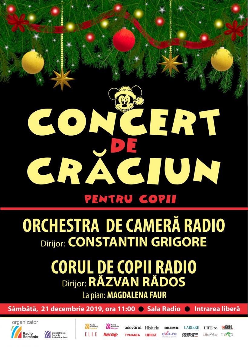 RADIO ROMÂNIA invită copiii la un concert de Crăciun cu acces liber!