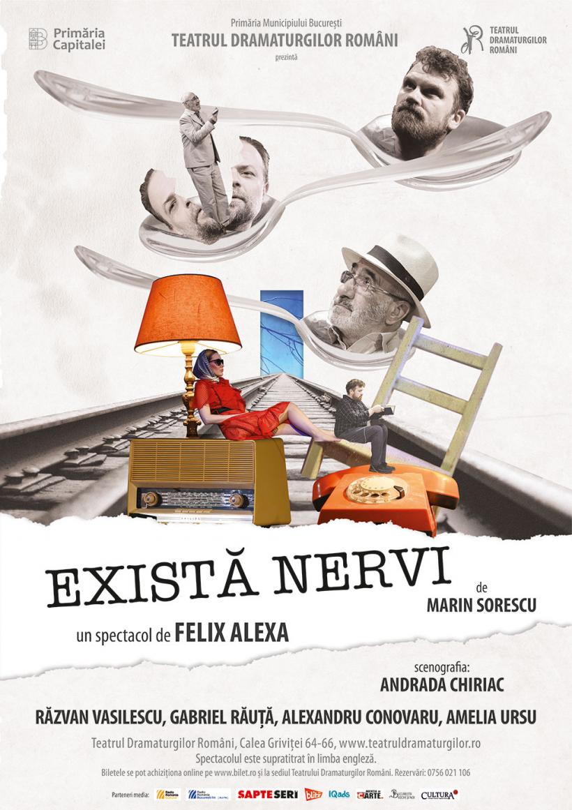 Teatrul Dramaturgilor Români anunță premiera spectacolului „EXISTĂ NERVI”!