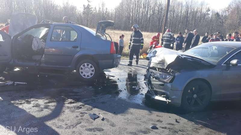 Accident GRAV pe DN 7. Fost ministru, rănit. Traficul rutier a fost reluat