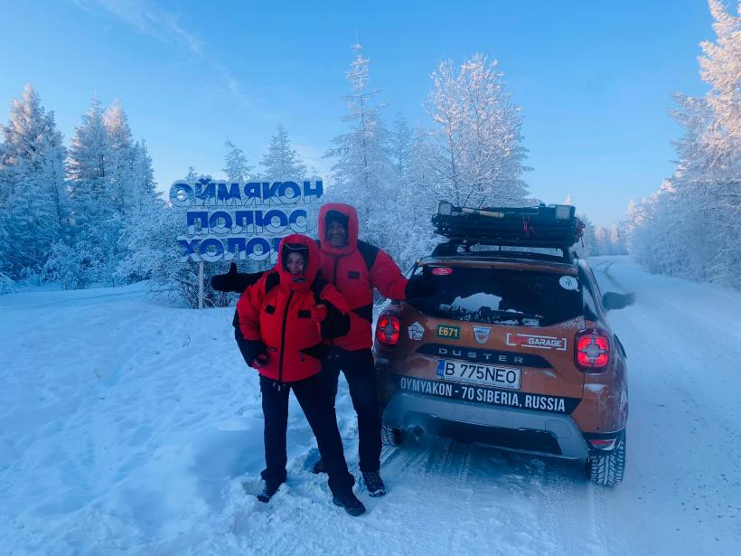 Primul echipaj românesc a ajuns la polul frigului din Siberia cu o mașină autohtonă