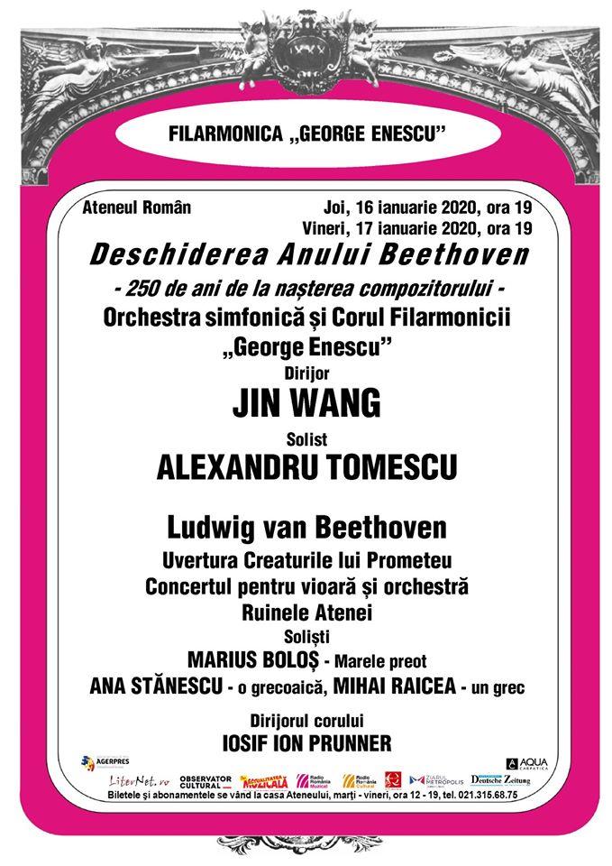 Deschiderea Anului Beethoven - 250 de ani de la naşterea compozitorului, la Filarmonica „George Enescu“