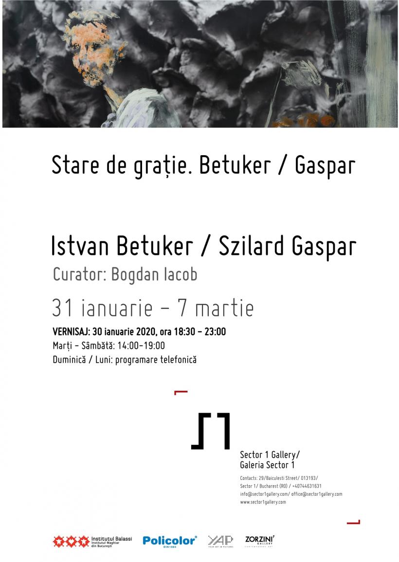 La intersecția dintre pictură, sculptură și performance art. Duo show-ul Stare de grație. Betuker / Gaspar deschide programul curatorial al Galeriei Sector 1 în 2020