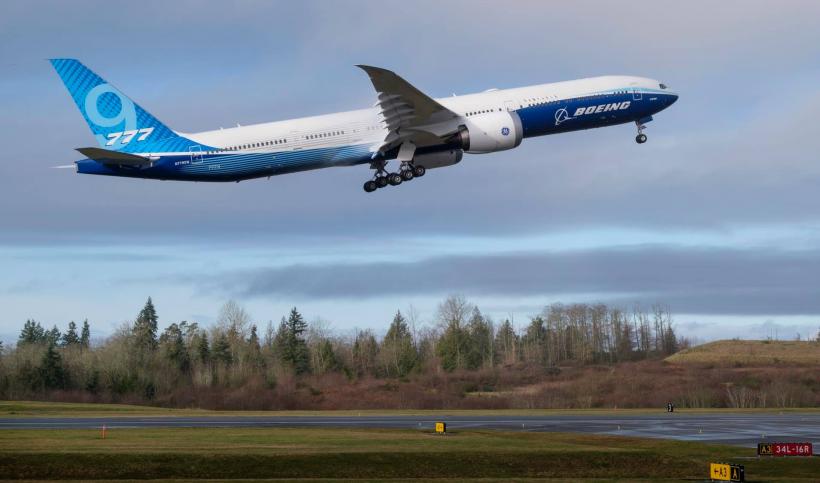 Vești bune pentru Boeing. Primul zbor al uriașei aeronave 777-9X a fost un succes