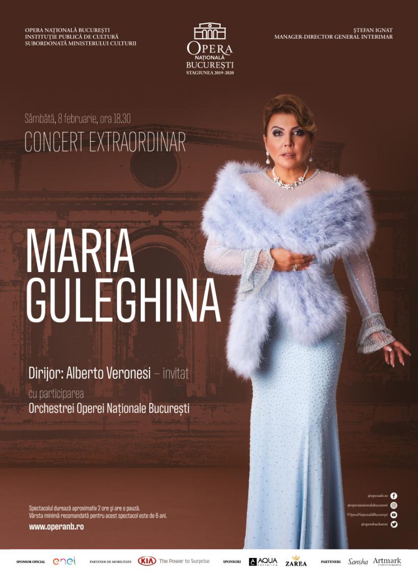 Soprana Maria Guleghina, invitată într-un Concert Extraordinar pe scena Operei Naționale București