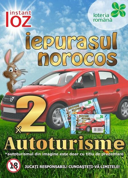 Loteria Română lansează lozul &quot;Iepurașul Norocos&quot;. Premii de peste 1,1 milioane de lei și două autoturisme