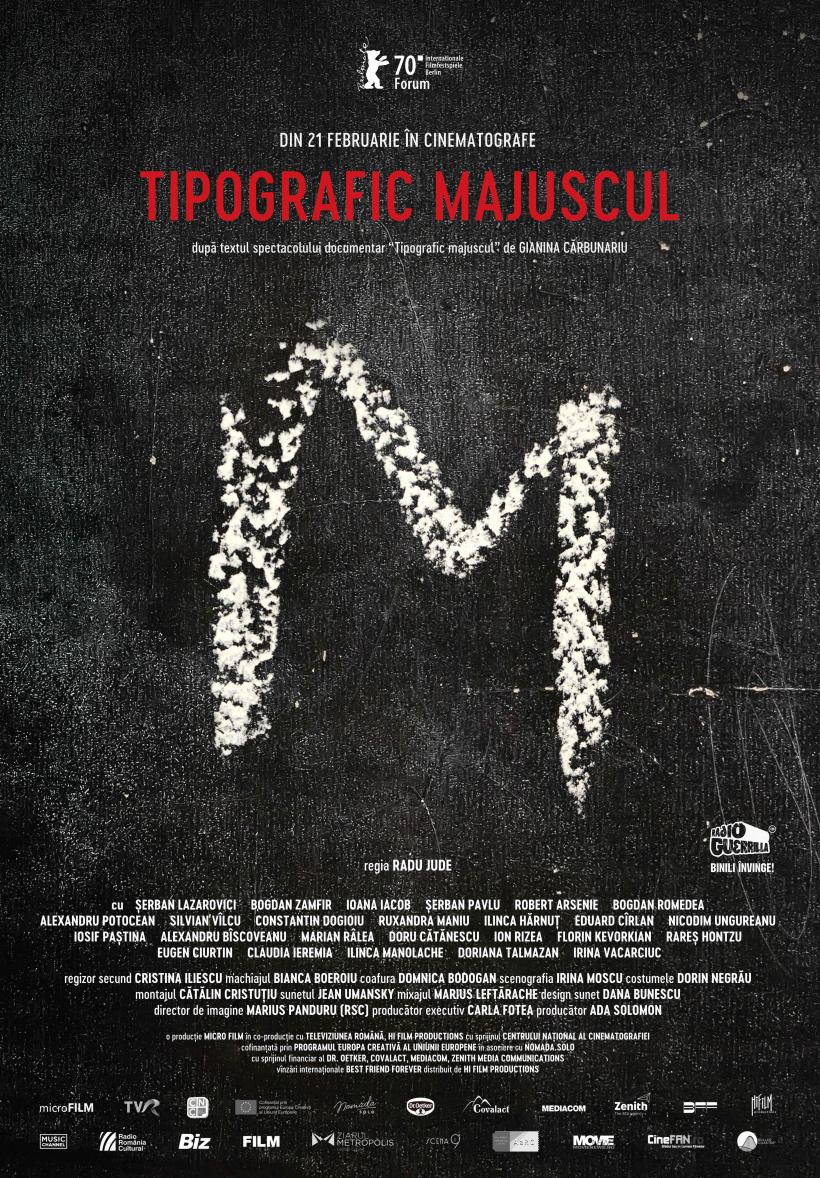 „Tipografic Majuscul”, de Radu Jude, premiera internațională pe 22 februarie la Berlinale 2020