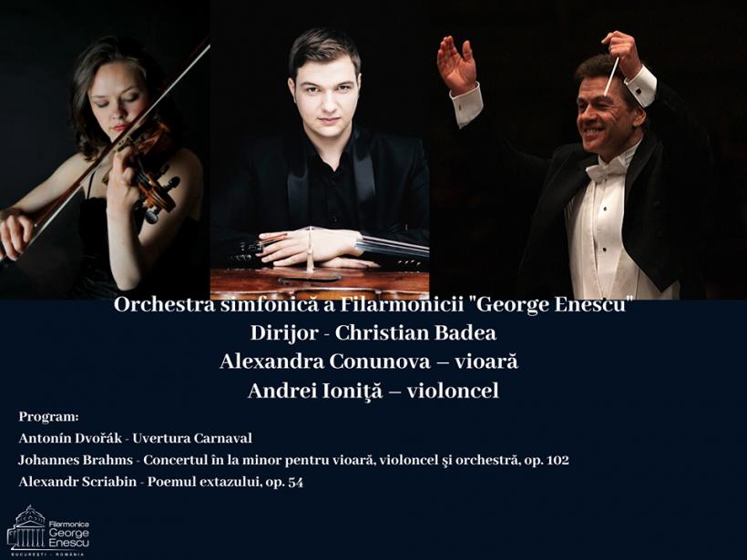 Christian Badea, Alexandra Conunova și Andrei Ioniţă, în stagiunea online a Filarmonicii „George Enescu“ 