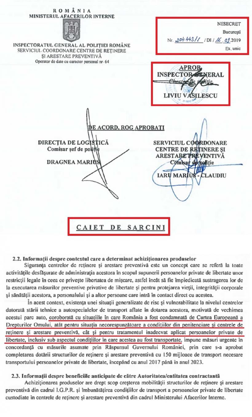 Dube pentru deținuți, cumpărate de Poliția Română de la o firmă controlată de apropiații lui SOV și Liviu Luca