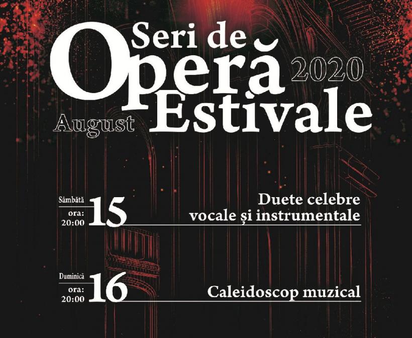 Opera Națională București prezintă în weekend „Duete celebre vocale și instrumentale” și „Caleidoscop muzical”, concerte în aer liber pe esplanadă