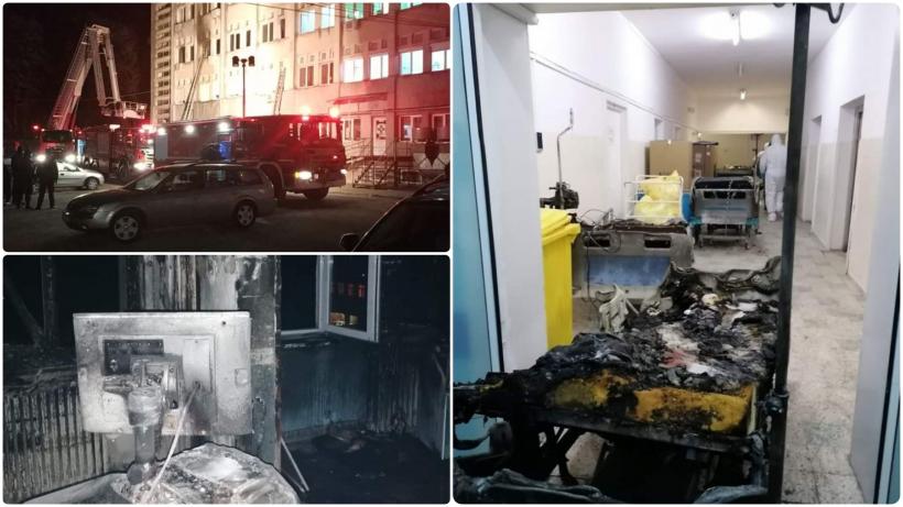 Percheziții la Spitalul Județean din Piatra-Neamț, în urma incendiului devastator