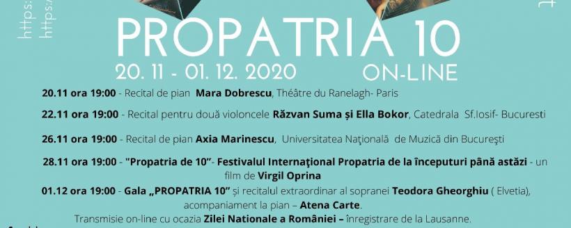 Festivalul Internaţional Propatria - Tinere talente românești – ediţia a X-a