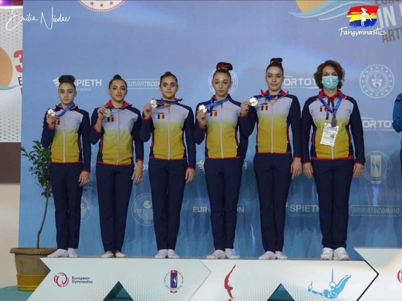 Medalie de argint pentru echipa feminină de gimnastică a României la Campionatul European din Turcia