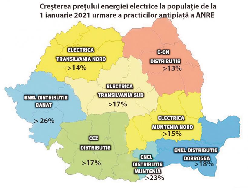 Vine marea scumpire la energie electrică. Bucureștiul și Banatul vor fi zonele cele mai lovite, de la 1 ianuarie, urmare a practicilor anti-piață