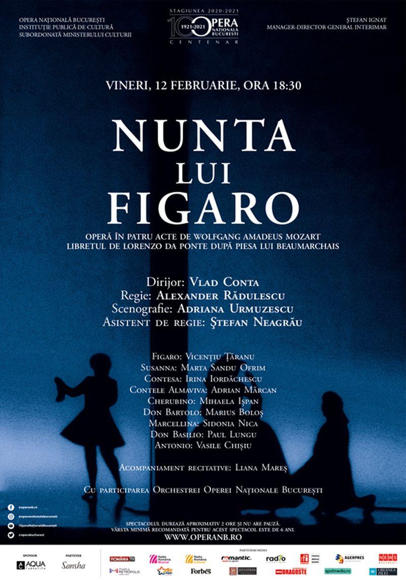 Opera Națională București își redeschide Sala Mare de spectacole cu „Nunta lui Figaro”