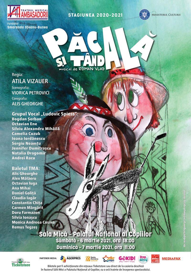 Spectacolul muzical Păcală și Tândală aduce în scenă lumea plină de umor a satului românesc
