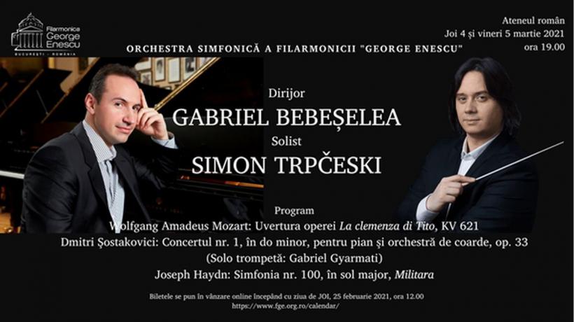Bilete puse în vânzare online de joi pentru concertul simfonic condus de Gabriel Bebeșelea din 4 și 5 martie