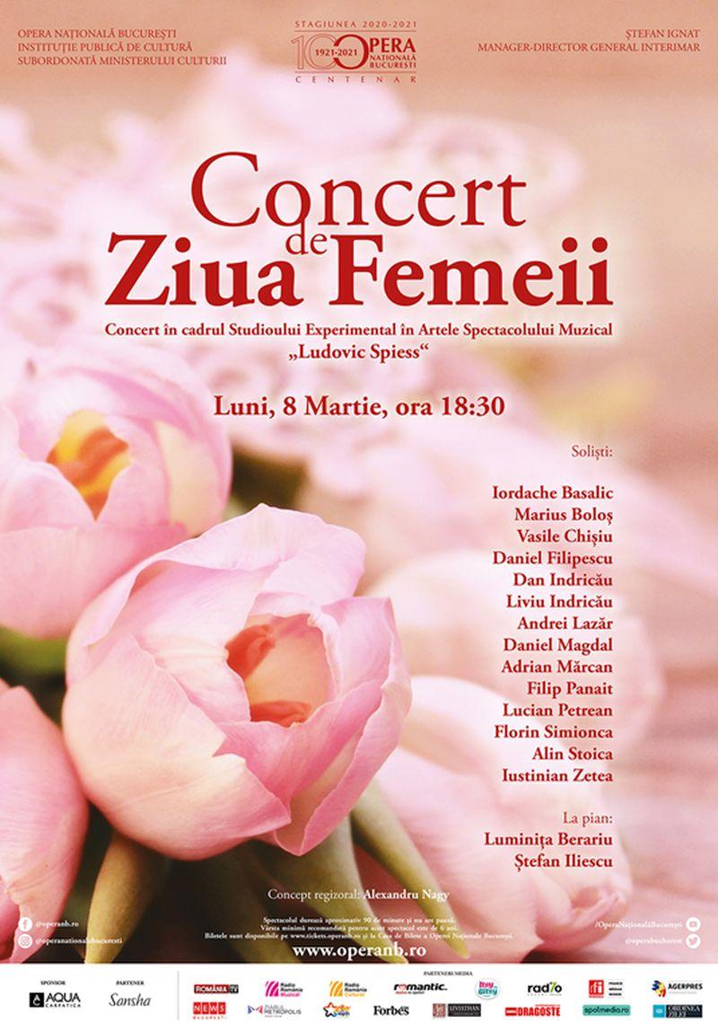 „Concert de Ziua Femeii”, „Tosca” și „Carmina Burana”, pe scena Operei Naționale București