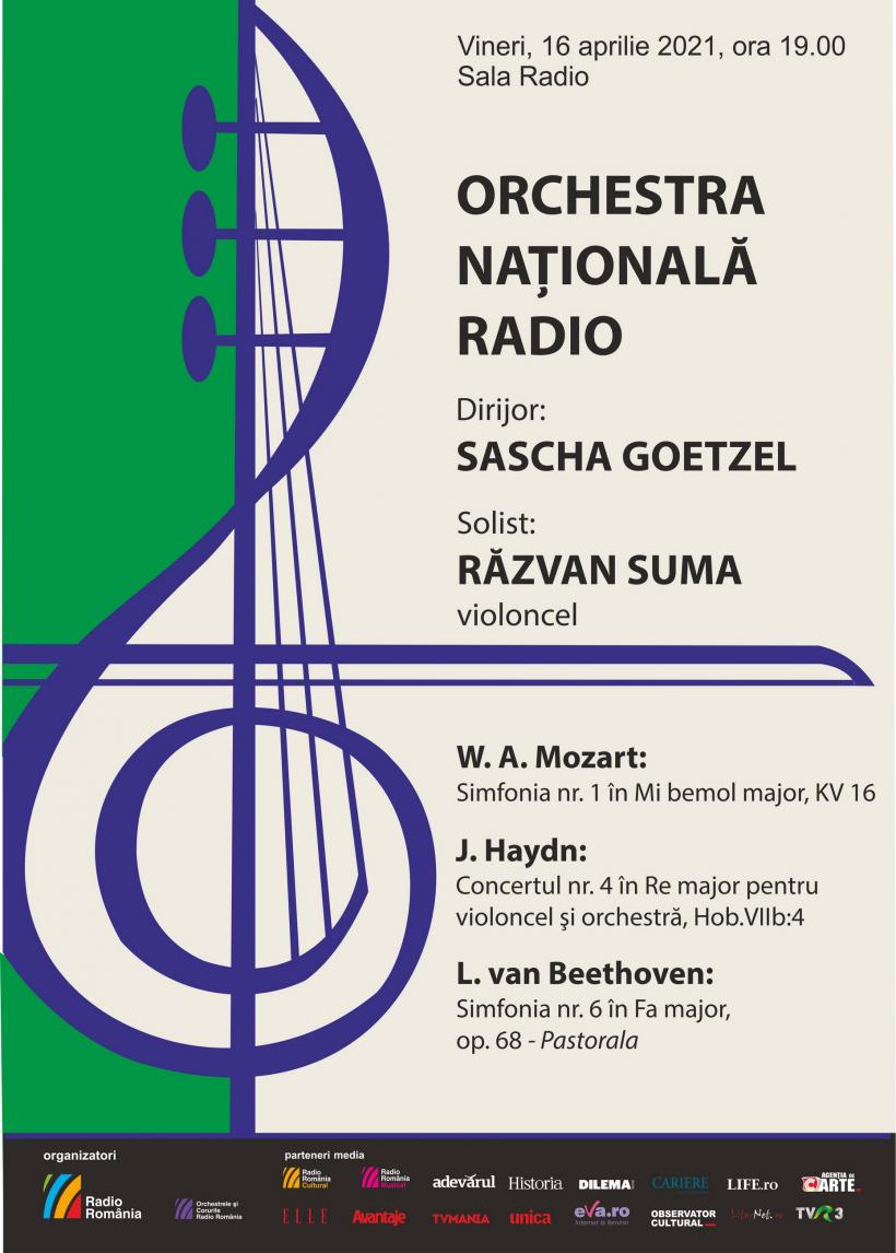 HAYDN-MOZART-BEETHOVEN,   sub bagheta dirijorului vienez SASCHA GOETZEL,  LIVE de la SALA RADIO