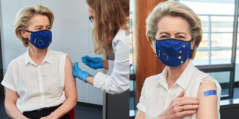 Președinta Comisiei Europene, Ursula von der Leyen, s-a vaccinat