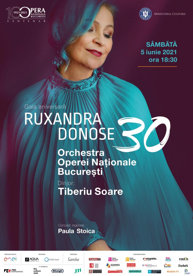 5 iunie - Gala Aniversară „Ruxandra Donose 30”, pe scena Operei Naționale București