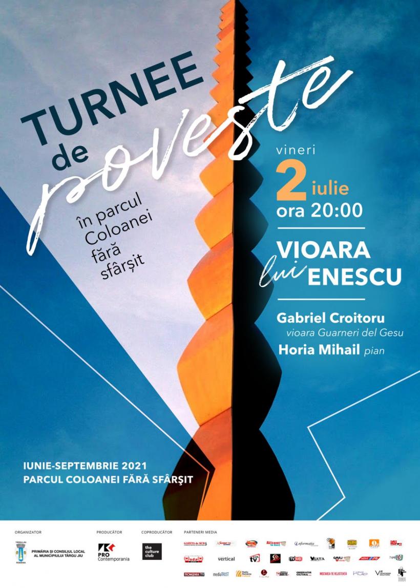 Vioara lui Enescu, pe 2 iulie, în Parcul Coloanei fără sfârşit