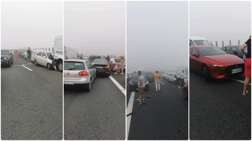 Carambol uriaș pe Autostrada Soarelui: cel puțin 50 de mașini implicate și numeroase victime