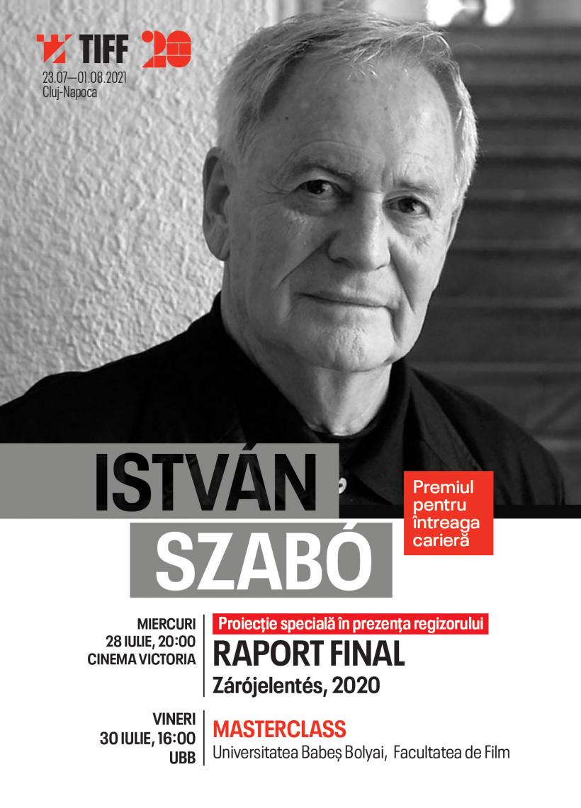 István Szabó, regizorul maghiar premiat cu Oscar, printre invitații ediției aniversare TIFF
