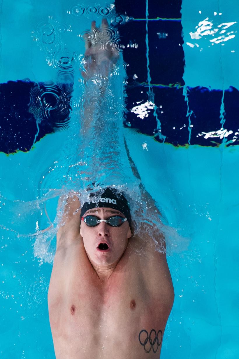 Robert Glință a încheiat pe locul 8 finala de natație 100 m spate
