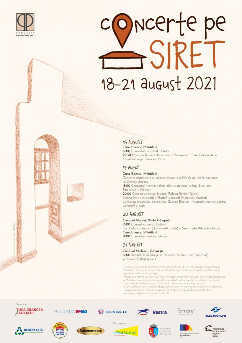 „Concerte pe Siret”. 140 de ani de la nașterea lui George Enescu