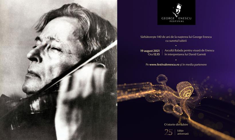 Sunetul iubirii:  Festivalul Enescu invită la o celebrare fără cuvinte mari a 140 de ani de la nașterea lui George Enescu, lăsând 5 minute din muzica marelui compozitor în viețile noastre și în spațiul public