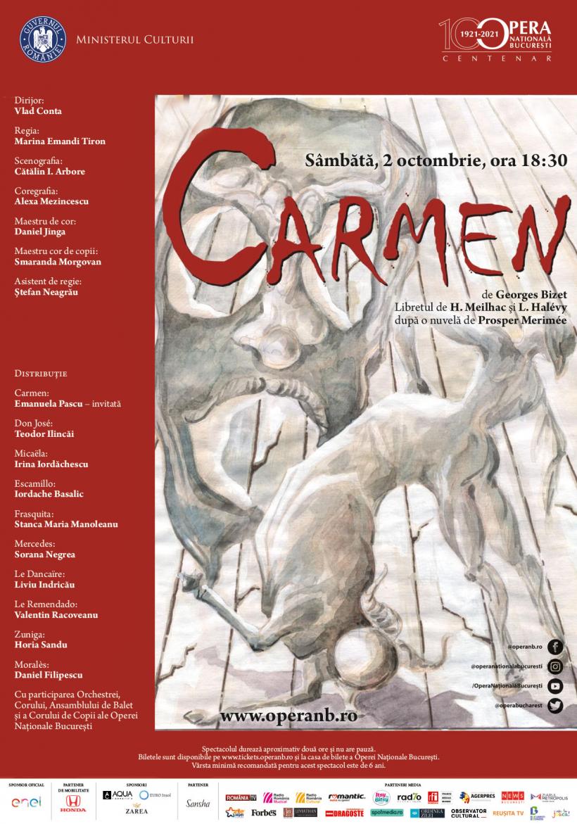 Emanuela Pascu, invitată în spectacolul „Carmen” de pe scena Operei Naționale București