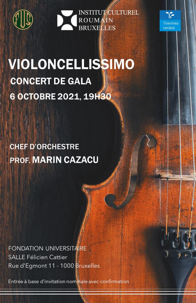 Ansamblul Violoncellissimo, în concert la Sala Félicien Cattier a Fundației Universitare din Bruxelles