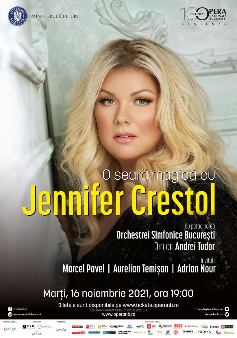 O seară magică cu Jennifer Crestol, pe scena Operei Naționale București