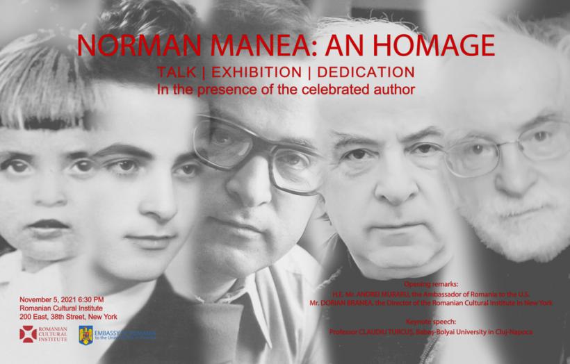 Eveniment special, la New York, în onoarea scriitorului Norman Manea