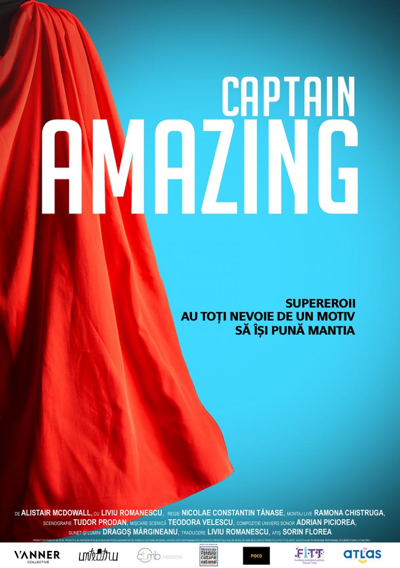 Vulnerabilitatea ca super-putere naște un tip nou de supererou - spectacolul Captain Amazing poate fi văzut online pe unteatru cinematic între 16-21 noiembrie