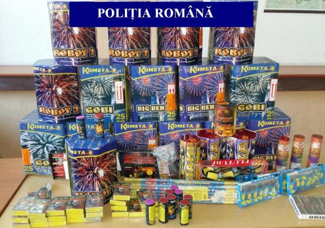 Polițiștii au confiscat un întreg arsenal de articole pirotehnice în perioada 22 noiembrie - 9 decembri