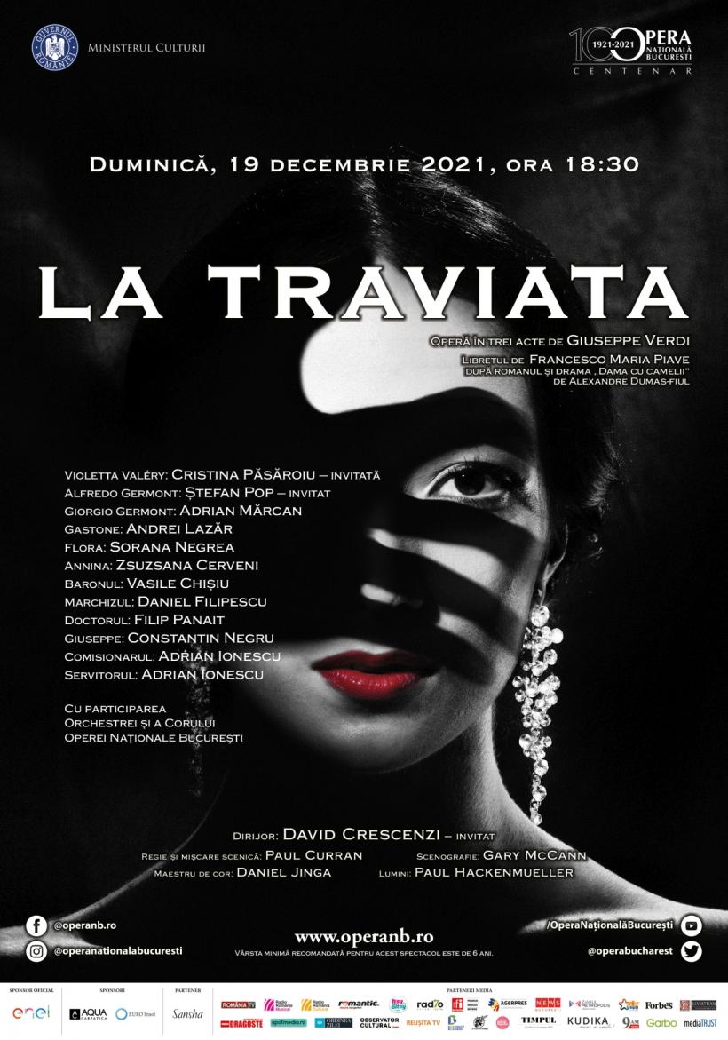 Cristina Păsăroiu și Ștefan Pop, invitați în spectacolul „La Traviata” de pe scena Operei Naționale București