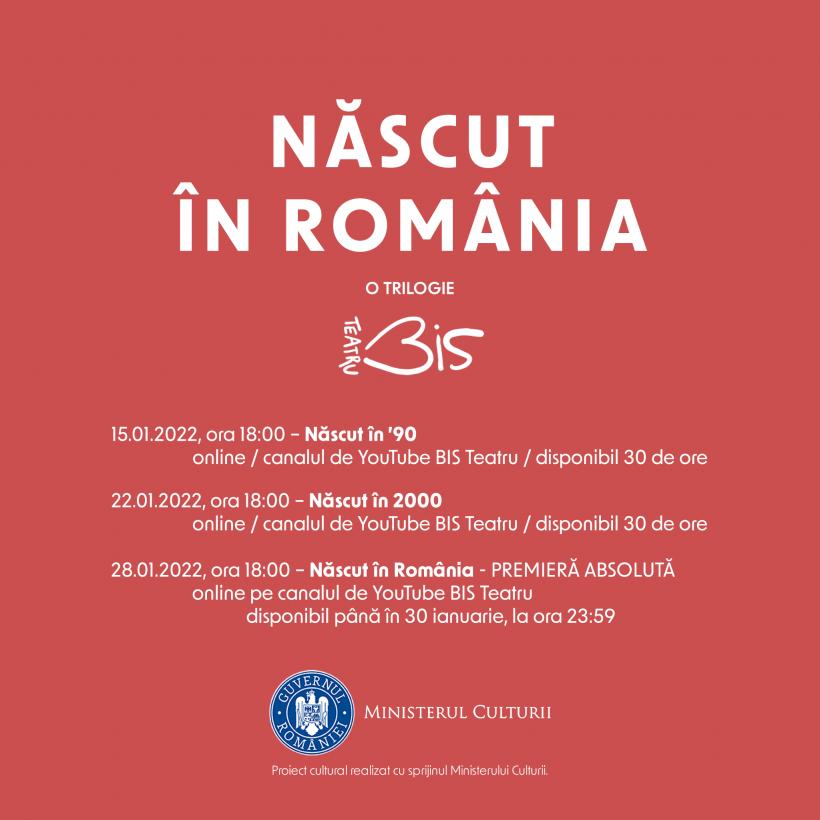BIS Teatru aniversează Ziua Culturii Naționale, cu trilogia „Născut în România”