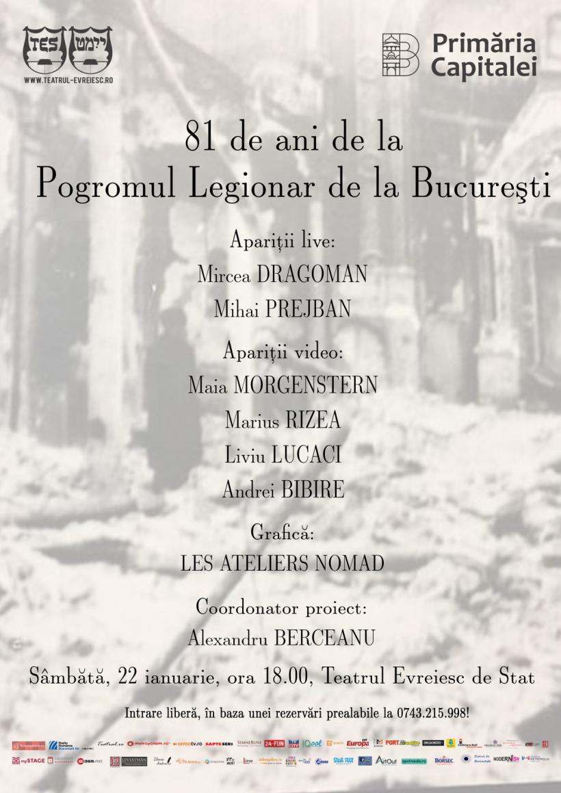 81 de ani de la Pogromul de la Bucureşti 