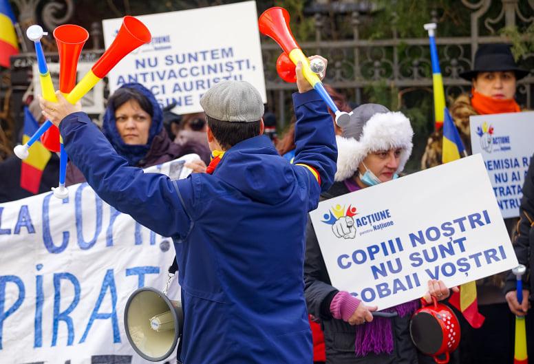 Protest în Capitală contra anti-restricții și vaccinare 18774683